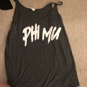 Phi Mu Bella cut tank top